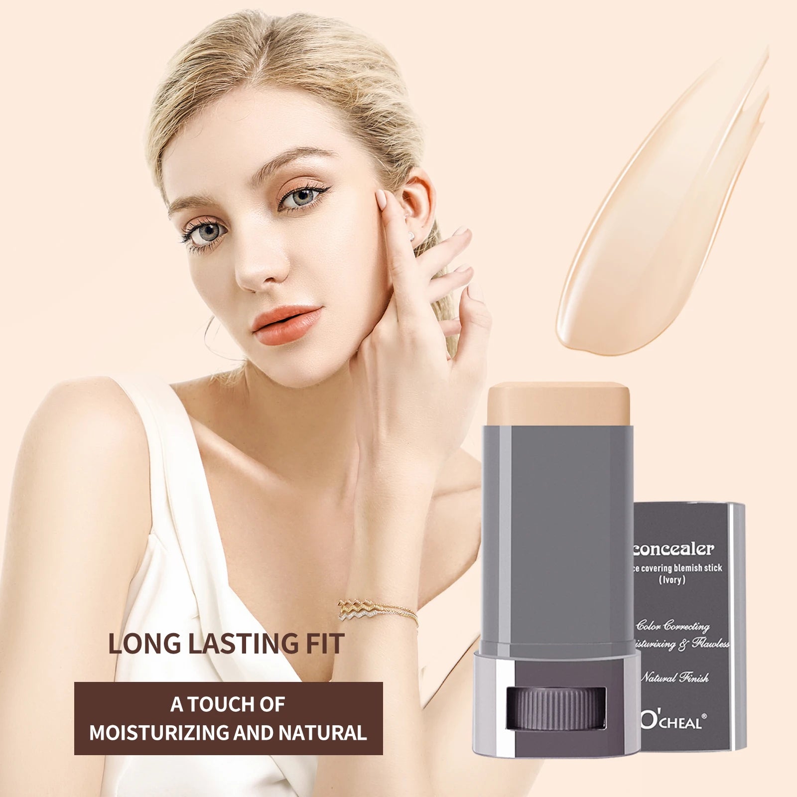Ocheal Face Foundation Contour Stick Long-wear Lightweight Brighten Stick Face Concealer Blemish Contouring Beauty Makeup Oasis Select
