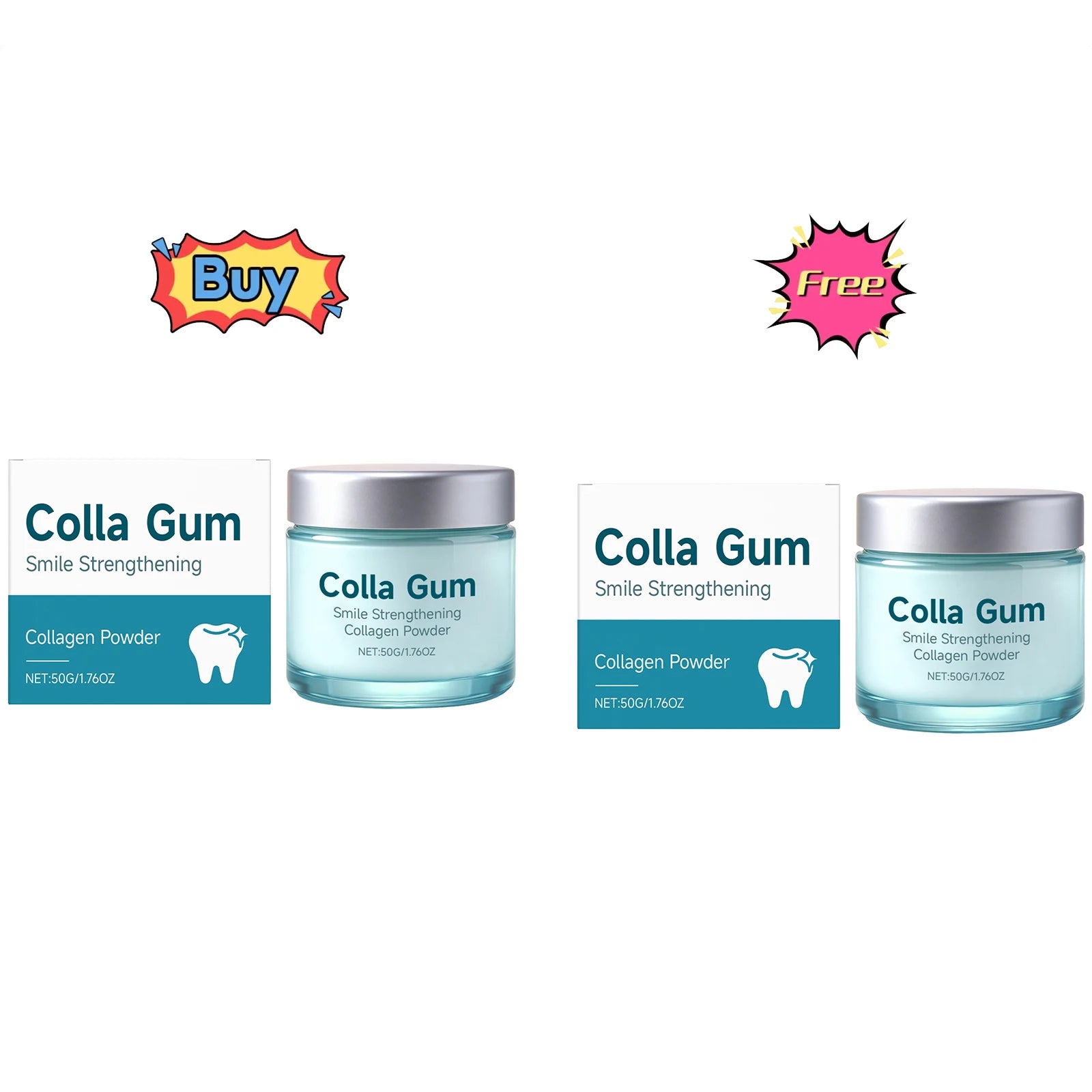 Collagen Tooth Powder – Whitening & Stain Removal 50g Tooth Whitening Powder Oasis Select buy 1 free 1