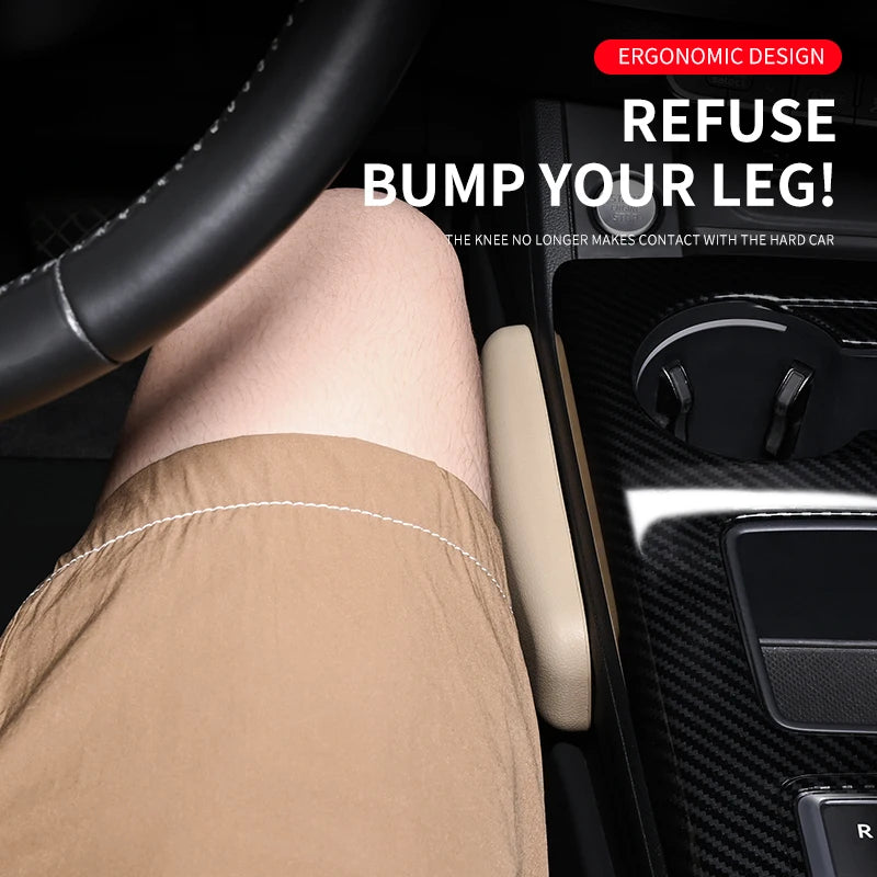Leather Car Knee & Elbow Cushion Pad | Memory Foam Armrest Support