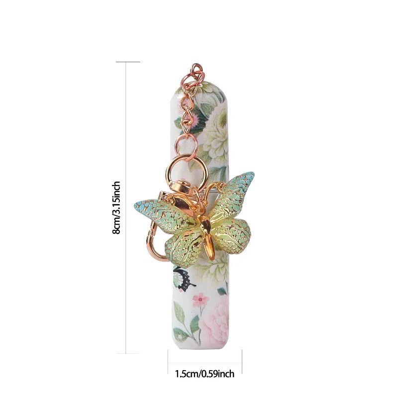 Butterfly Perfume Keychain Set, Refillable Travel Bottles 5ML Capacity, Leak-Proof Portable Scent Dispenser, Pack of 5 Oasis Select