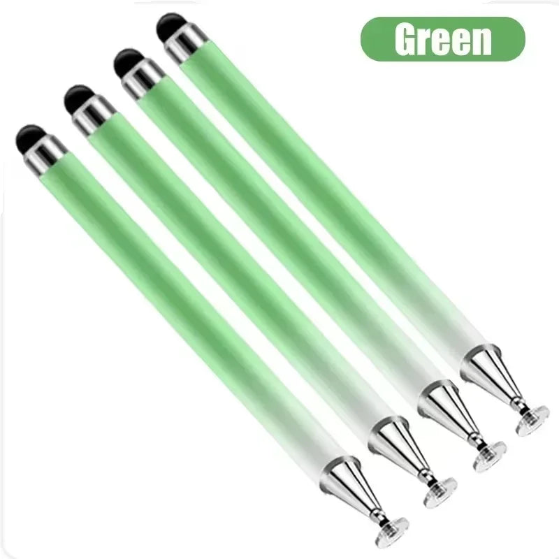 Universal 2 in 1 Stylus Pen for Smart Phone Tablet Drawing Capacitive Pencil Android Screen Touch Pen For iPhone Samsung Oasis Select 4pcs GREEN