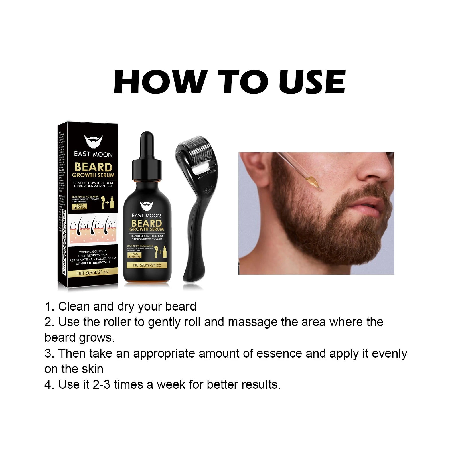 Men's Beard Care Essence Set – Nourishing 60ml Beard Oil Beard Care Essence Oasis Select