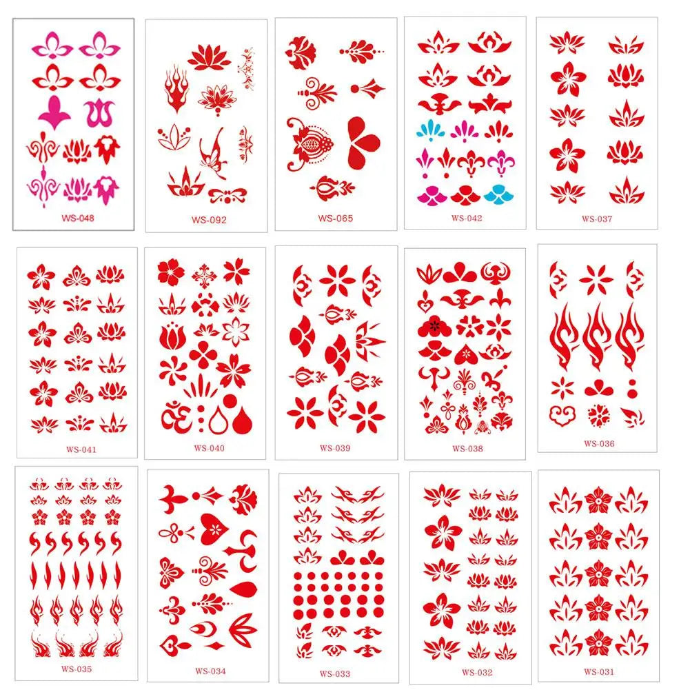 Classic Eyebrow Sexy Cute Retro Tattoo Paste Ancient Style Girl Baby Forehead Paste Hanfu Children's Temporary Tattoo Sticker Oasis Select