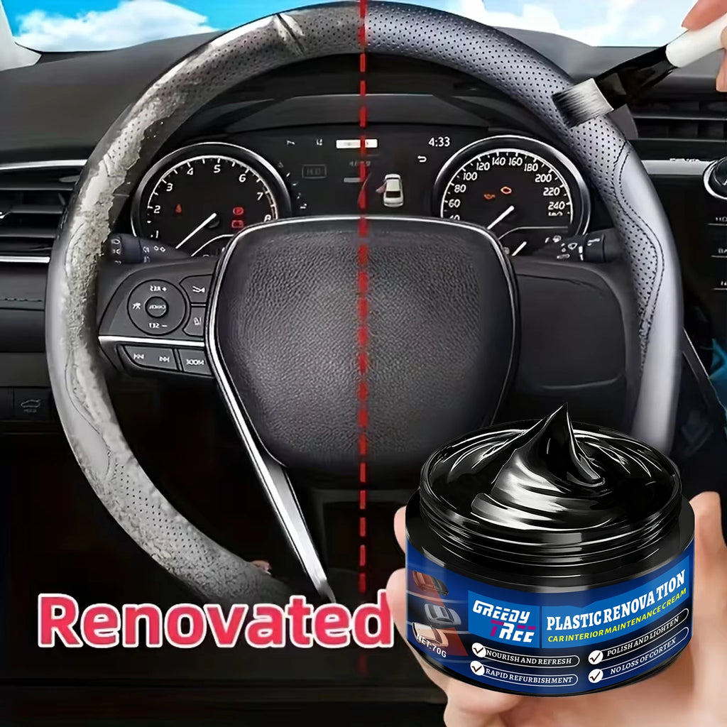 Black Gloss Plastic Component Polishing Paste Automotive Interior Seat Repair Wax for Steering Wheel Oasis Select