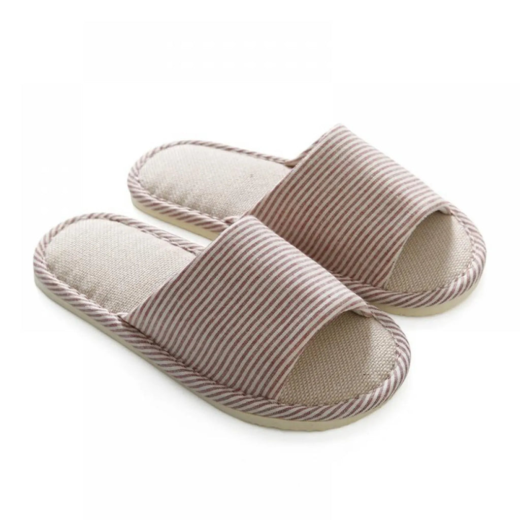 Linen Anti-Slip Indoor Slippers for Men & Women | Breathable Indoor House Slippers Oasis Select