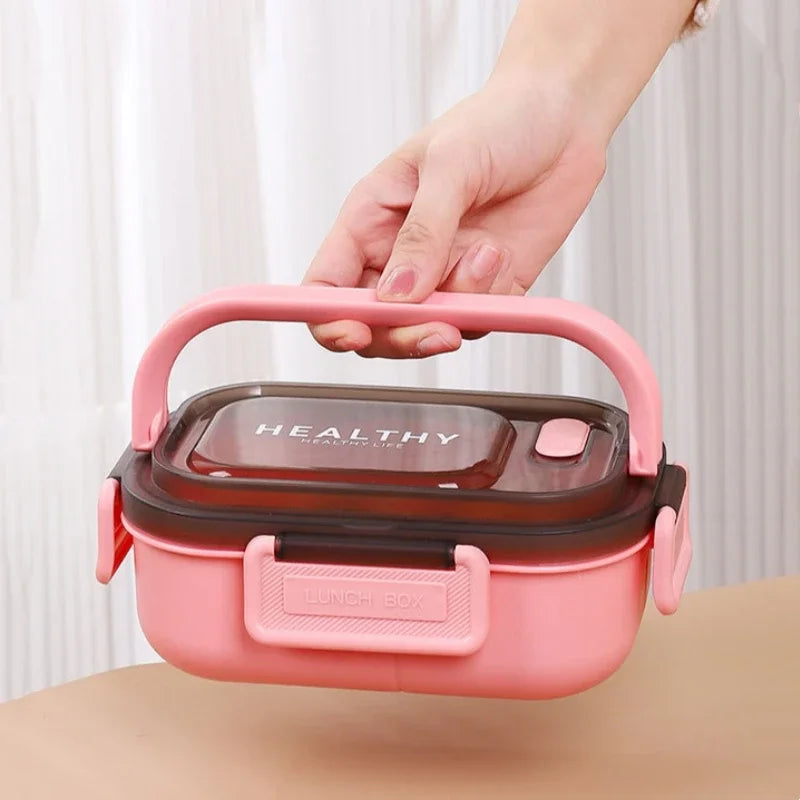 Lunch Box Multi-function 3 Grid Fruit Cartoon Sealed Sauce Salad Dressing Box for Kids Bento Loncheras Picnic Snacks Organizer Oasis Select