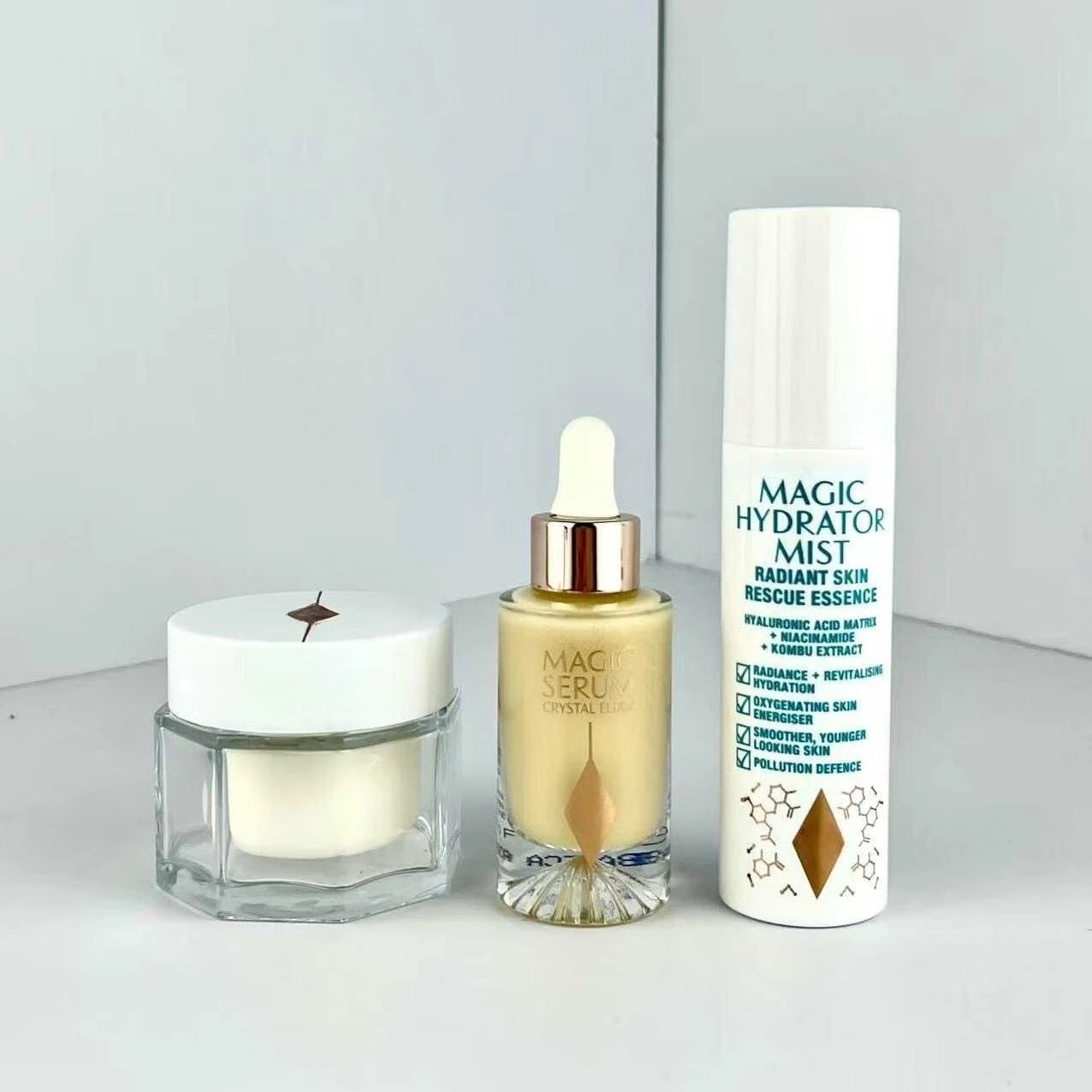Magic Skincare Set: Face Cream, Serum & Mist for Radiant Skin Skincare Gift Set Oasis Select 3 in 1