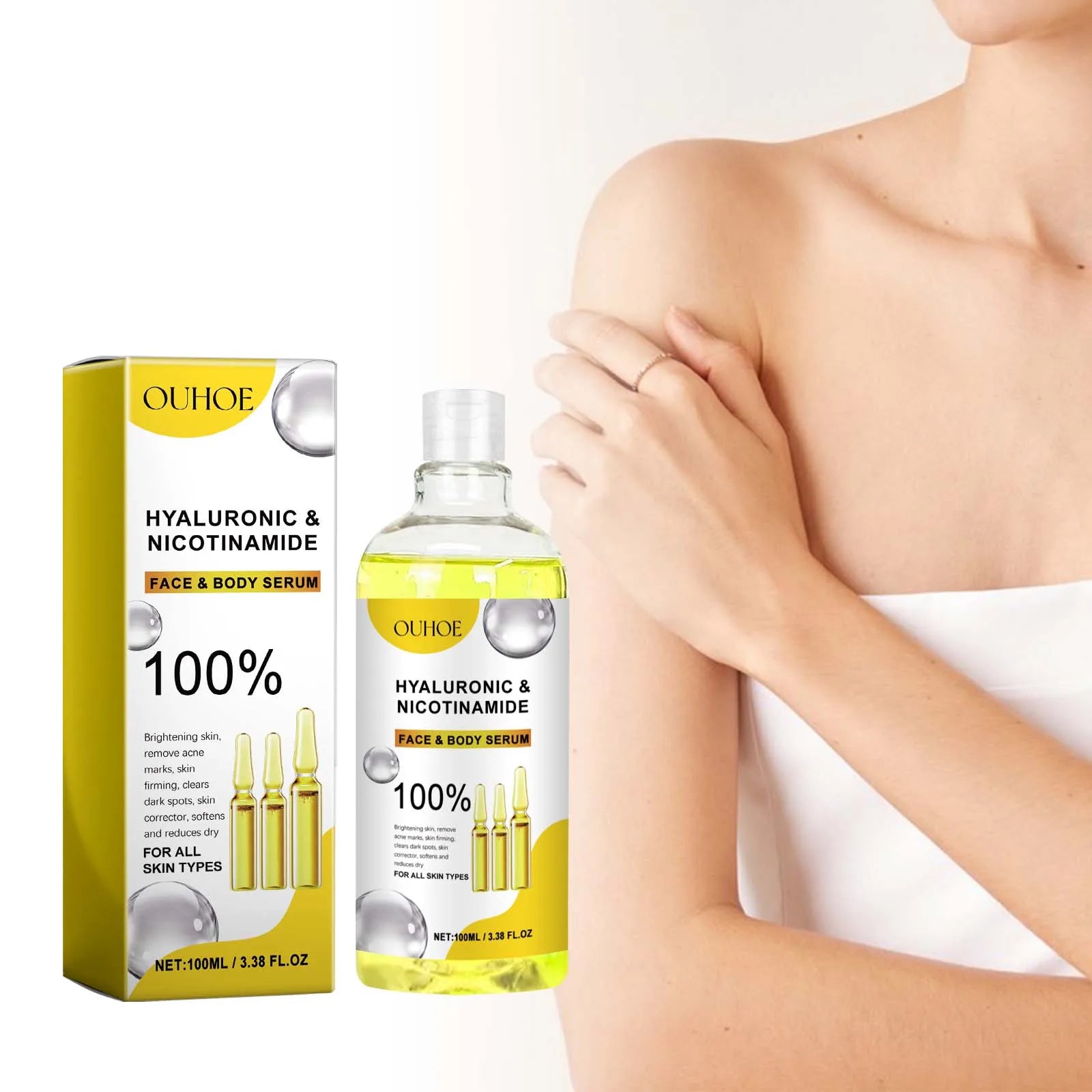 Hyaluronic Acid & Nicotinamide Face Serum – Brighten & Firm Face & Body Serum Oasis Select