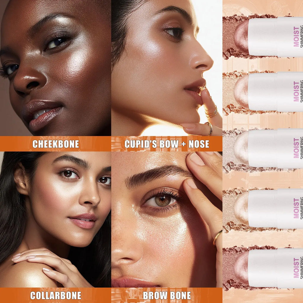 HelloKiss Highlighter Stick – Glassy Pink Ballet Face & Body