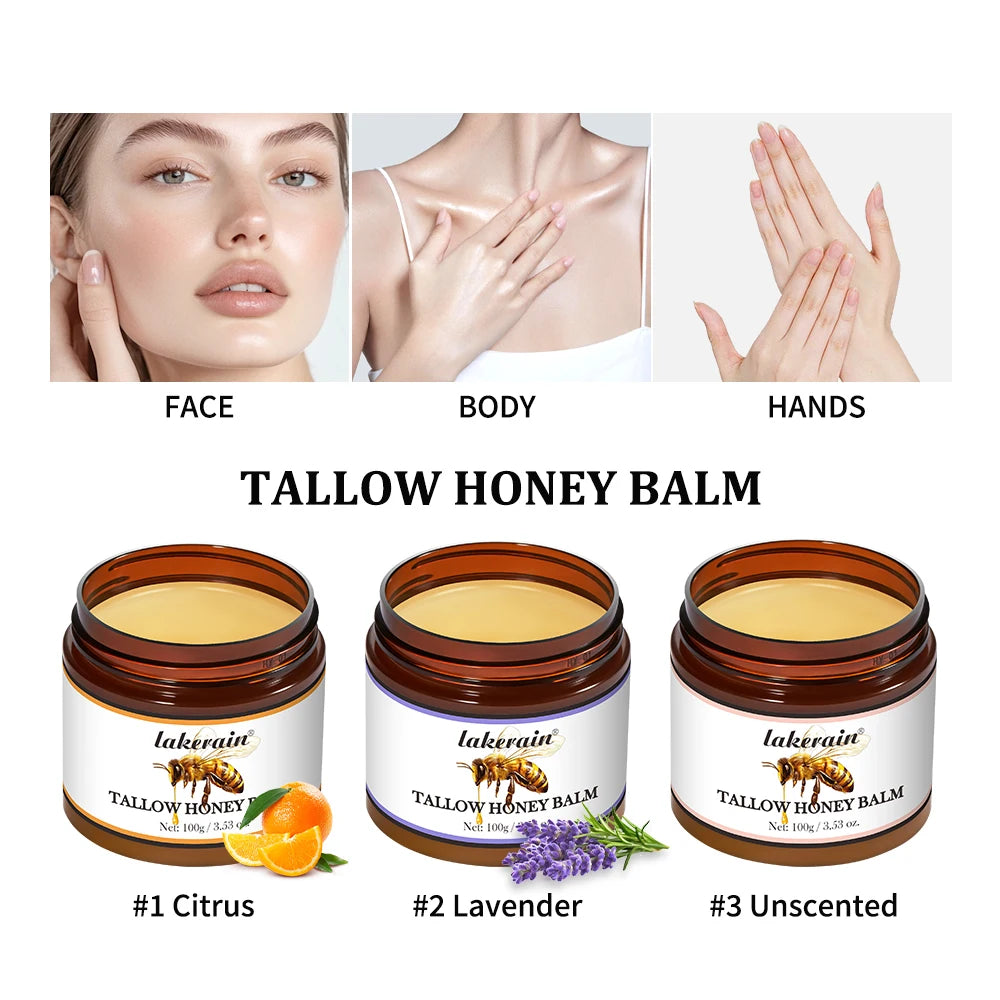 Whipped Beef Tallow And Honey Balm Moisturizing Beef Tallow Face Cream Body Lotion Grass Fed Grass Finished Face Cream Skin Care Oasis Select