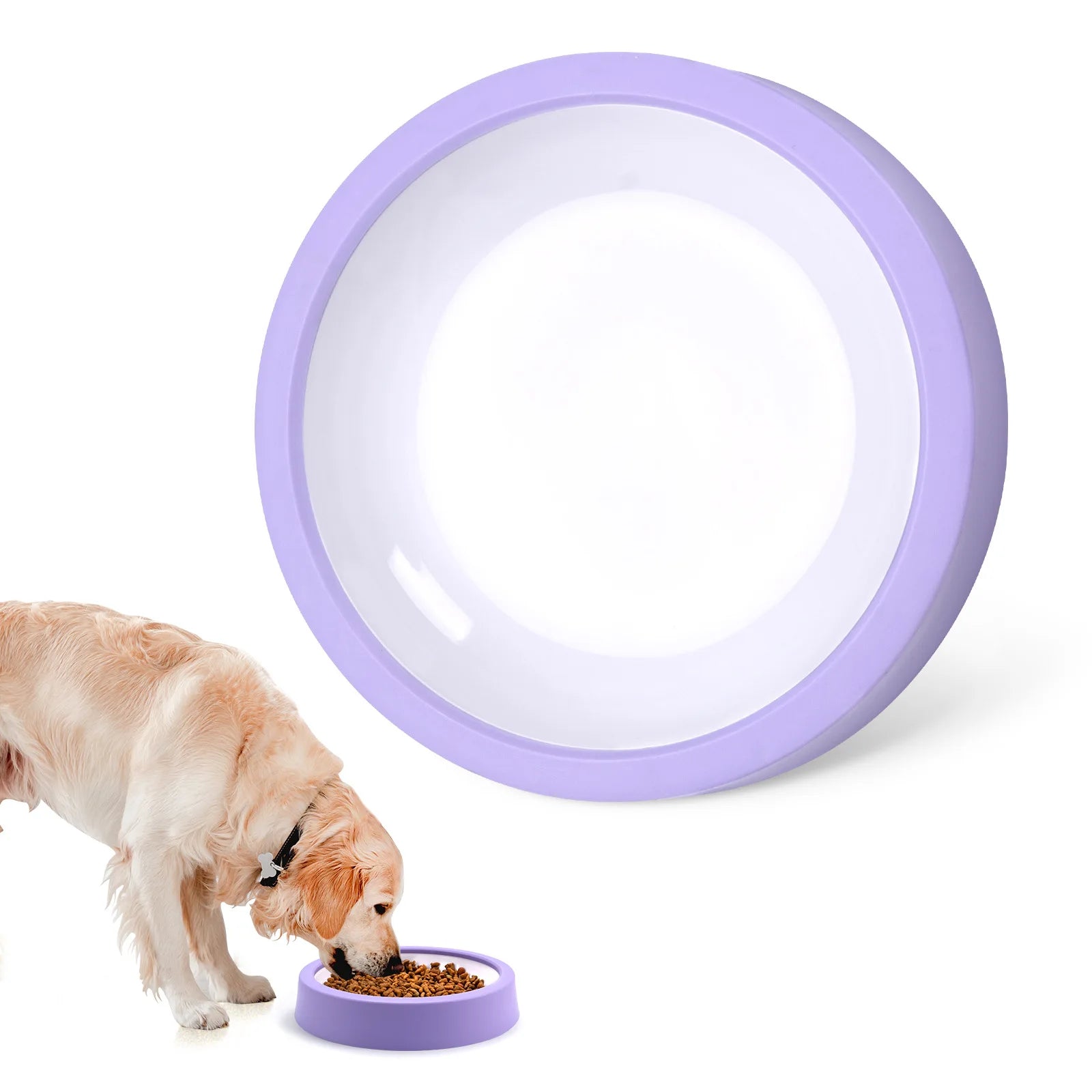 Pet cat and dog feeding bowl, small and medium-sized dog anti-spill dog bowl, PP material, easy to clean Oasis Select 23013B purple