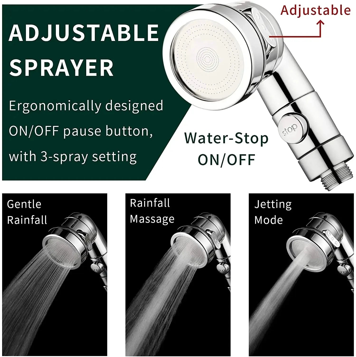 New Handheld Faucet Diverter Valve Shower Head For Home Bathroom Kitchen Faucet Adapter Set Adjustable Diverter Valve Faucet Oasis Select