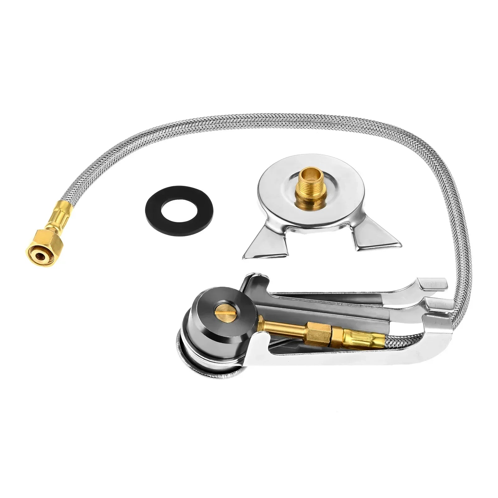 1Pc Stainless Steel Furnace Converter Copper Alloy Gas Stove Head Valve Adapter Replacement Flexible Durable for Outdoor Camping Oasis Select Default Title