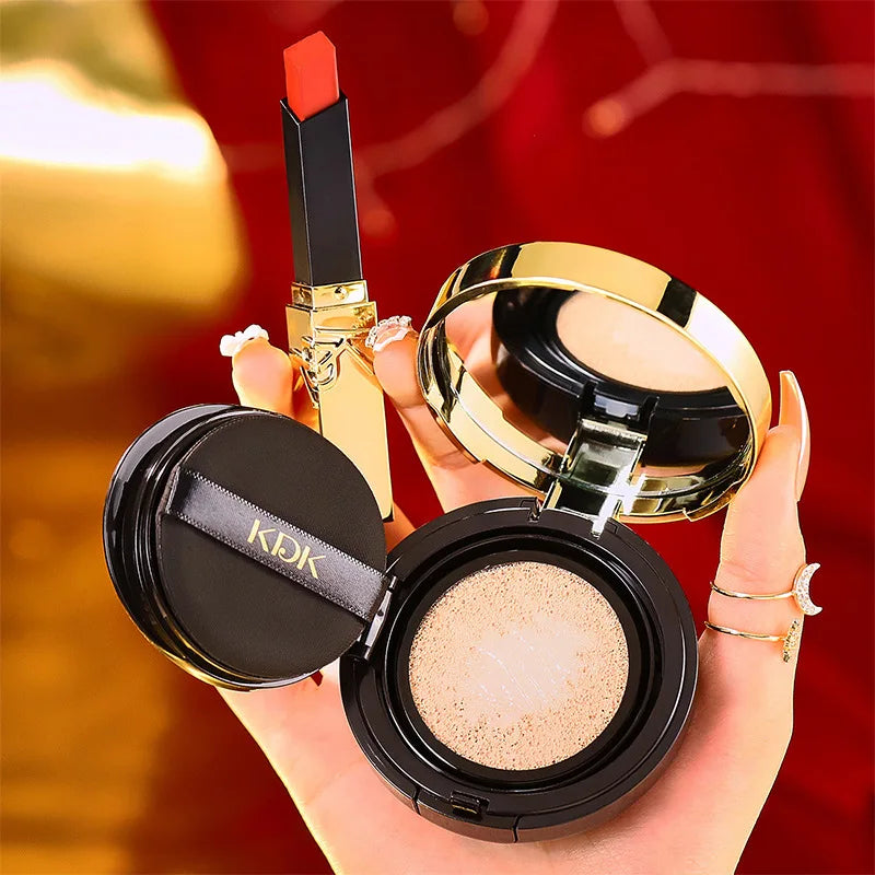 Gift Box Air Cushion BB Cream and Lipstick Makeup Set 2pcs Cosmetic Set Oasis Select