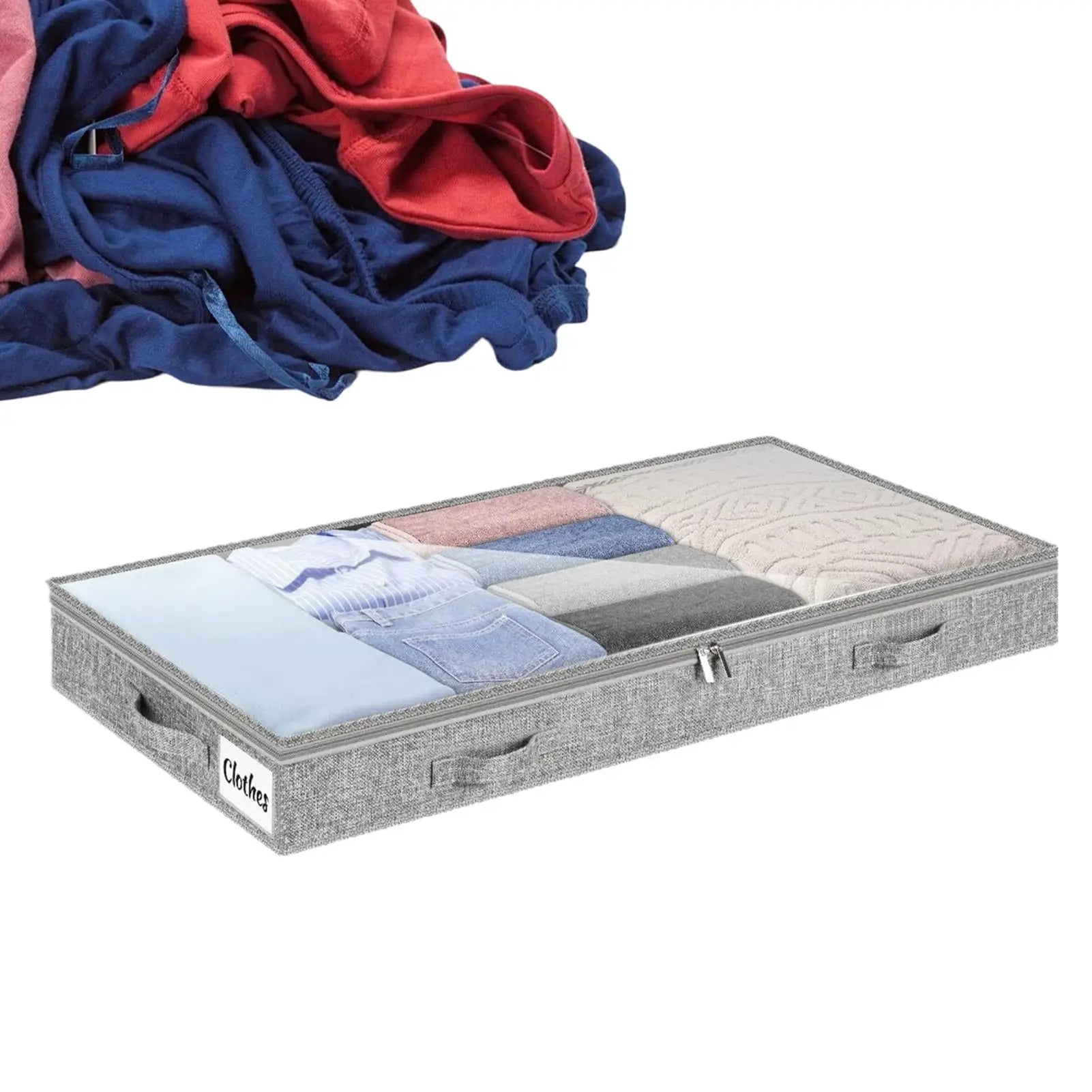 Clothes Storage Bins Under Bed Storage Containers Large Capacity Blanket Box for Bedding Quilt Comforter Sweater Shoes Bedroom Oasis Select