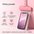 SUSU Universal Transparent Waterproof Touchscreen Phone Pouch Outdoor Diving And Swimming Crossbody Phone Case Oasis Select Pink