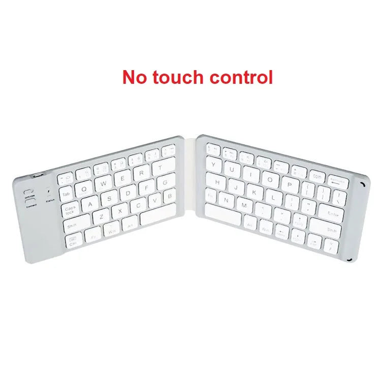 Wireless Folding Keyboard Bluetooth Keyboard With Touchpad For Windows, Android, IOS,Phone,Multi-Function Button Mini Keyboard Oasis Select BT018-White