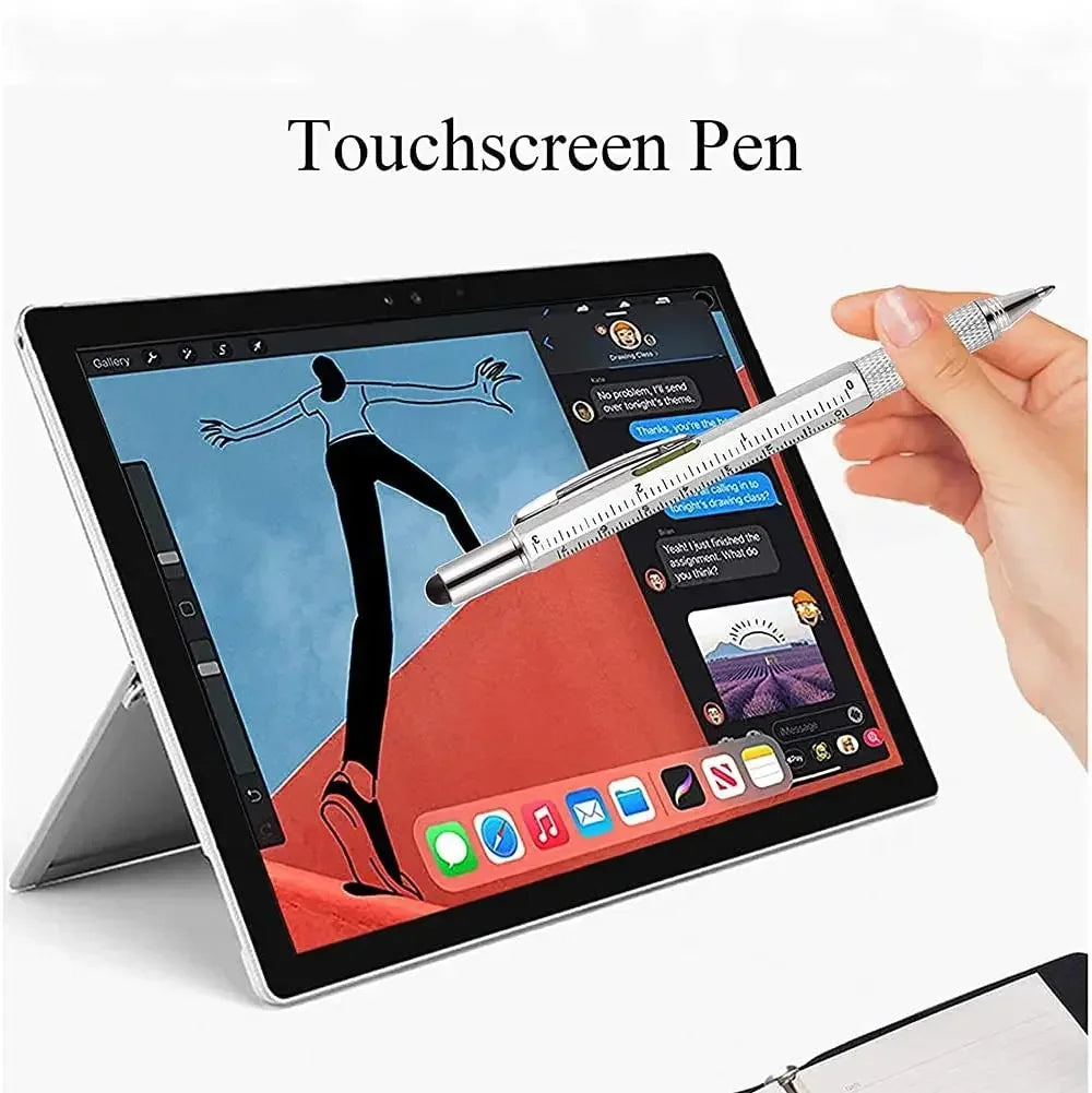 7-in-1 Stylus Pen | Screwdriver, Ruler, Level & Ballpoint