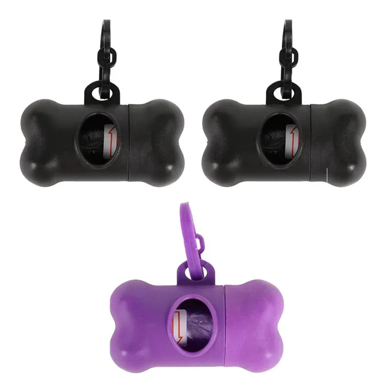 1/3pc Bone Shaped Bag Dispenser Disposable Pet Dog Waste Bag Holder Plastic Garbage Bag Case Carrier Disposal Poop Bag Dispenser Oasis Select Mix 3pcs 8