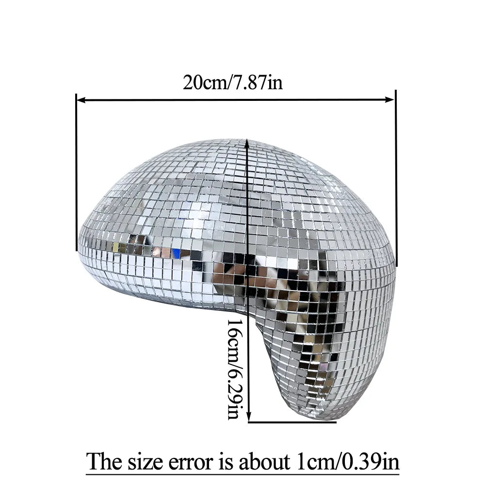 Mirror Disco Ball Reflection Glass Ball Indoor Home Party Decoration Funny Disco Table Ornament Holiday Birthday Halloween Gift Oasis Select