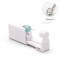 Ear Piercing Tool, Disposable Ear Piercing Gun with Preloaded Ear Stud,Self Ear Piercing Gun Kit with 4mm Zirconia Earrings Stud Oasis Select white-4mm