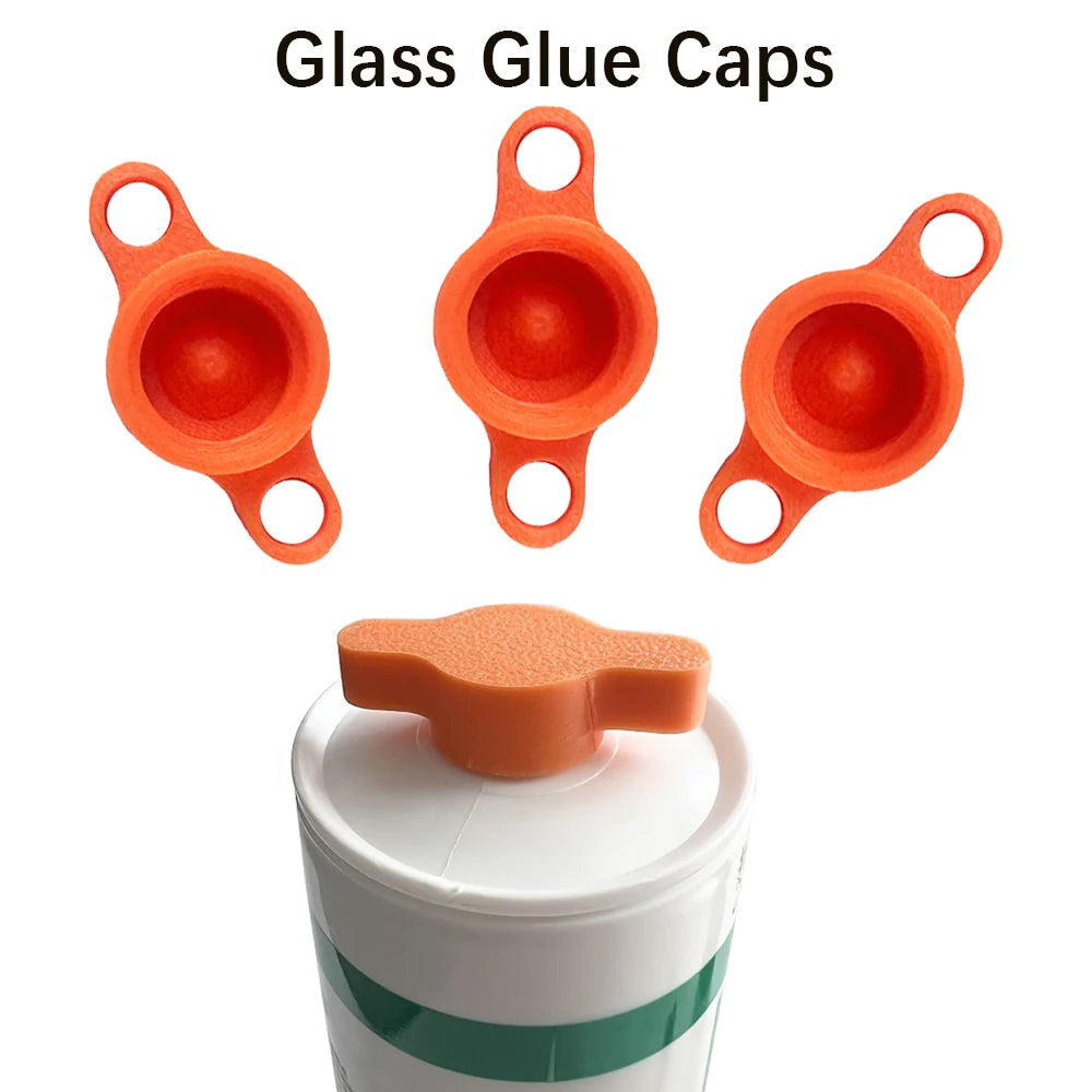3PCS Glass Glue Caps - Durable Plastic Sealing Caps for Standard Glue Bottles, Portable Decoration Tools, tool accessories Oasis Select