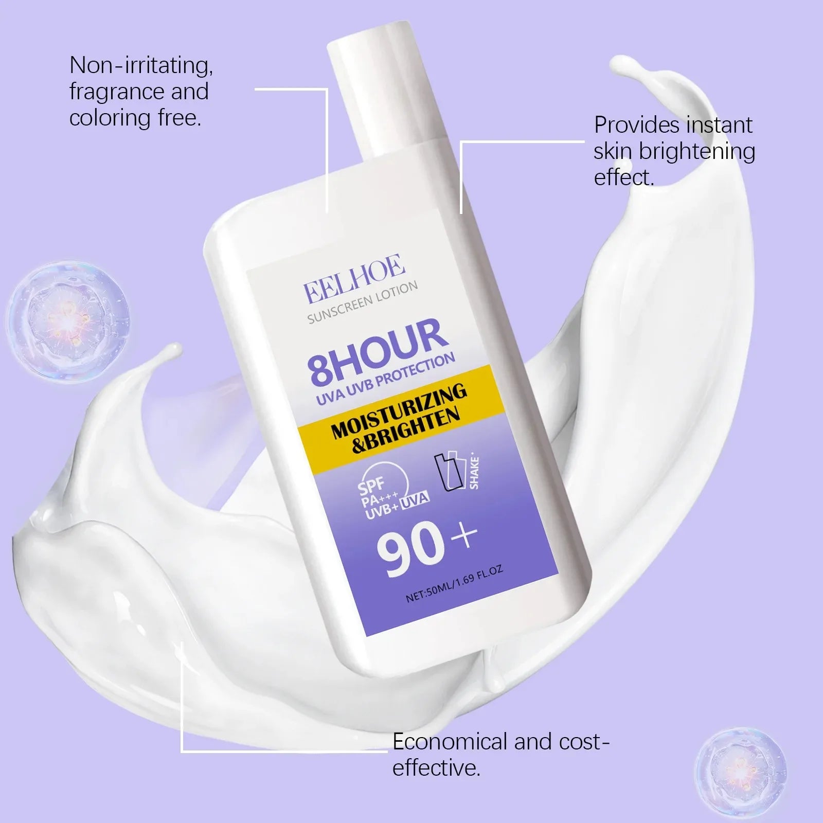 EELHOE SPF 90+ Sunscreen Cream – UV Shield, Moisturizing, 50ml