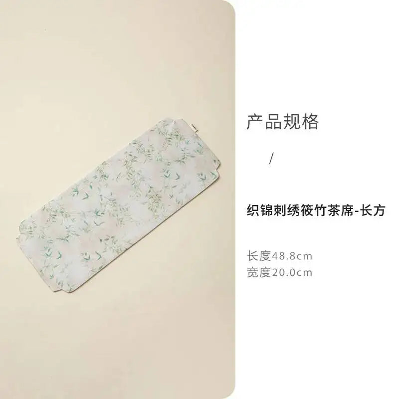 Embroidered Tea Mat Thickened Dry Bubble Table Runner Tea Ceremony Tea Table Draining Mat Heat Insulation Oasis Select A