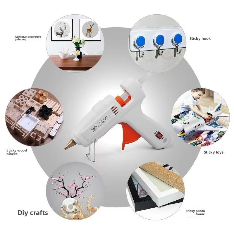 100W Electric Hot Melt Glue Gun Mini DIY for Household & Industrial 11mm Glue Stick US Plug Repair Tool Oasis Select