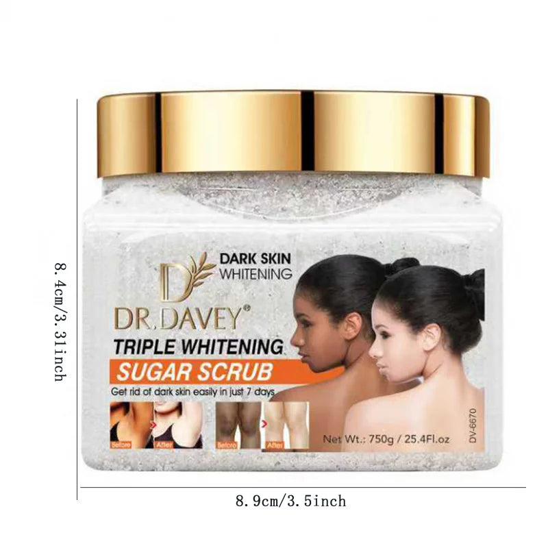 DR.DAVEY Triple Whitening Sugar Scrub – Family Body Scrub