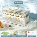 Press Type Ice Cube Mold Ice Cube Tray with Storage Box Silicone Molds Beer Quick-freeze Home Gadgets Kitchen Accessories Oasis Select Double layer white