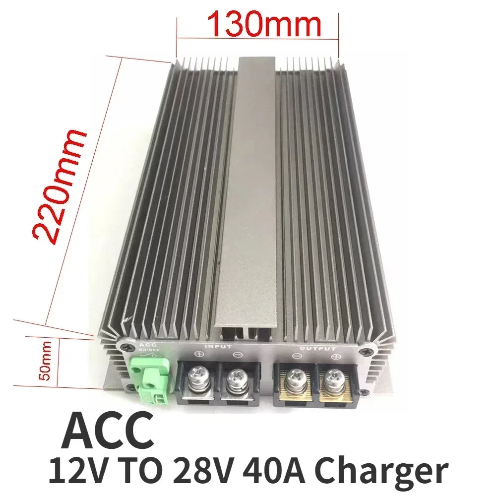 Battery Charger 12V to 24V Step Up Converter 3A-100A For 28V Lead Acid Battery and 29.2V LiFePO4 Auxiliary Battery Oasis Select 12V-28V 40A Charger