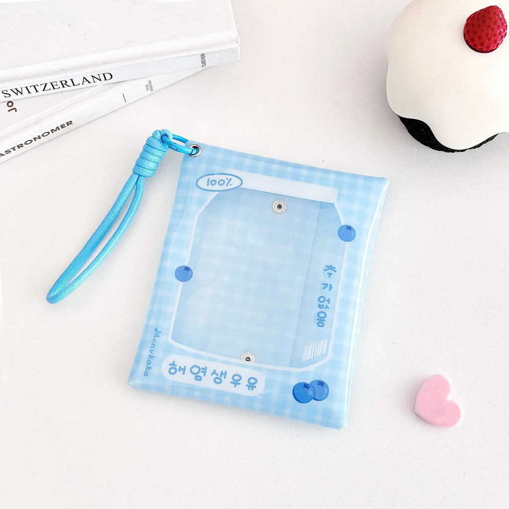 Transparent Doll Display Bag Colorful PVC Doll Carrying Case Dustproof Pouch with Lanyard Pendant Badge Storage Bag Supplies Oasis Select Milk