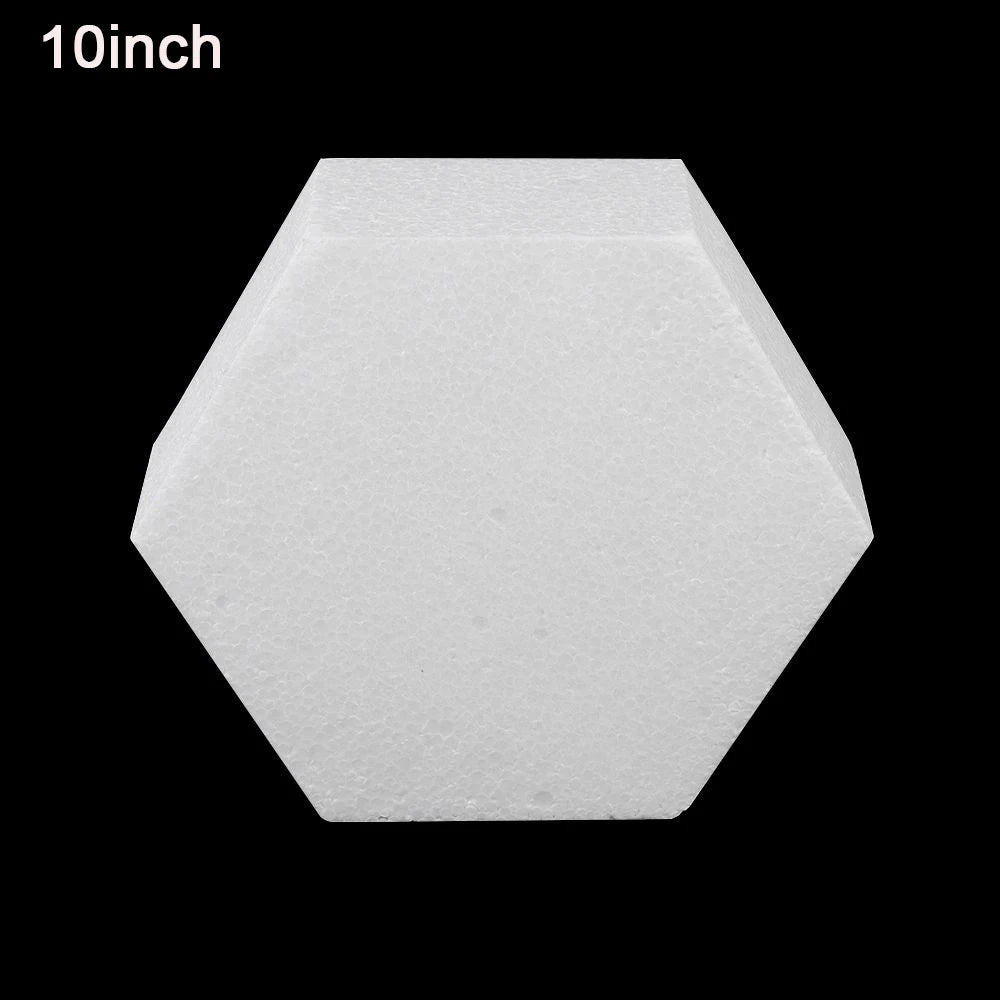 4/6/8/10 inch DIY Practice Heart Shaped Model Cake Foam Mold Polystyrene Sugarcraft Dummy Party Kitchen Accessories Oasis Select Hexagon 10inch