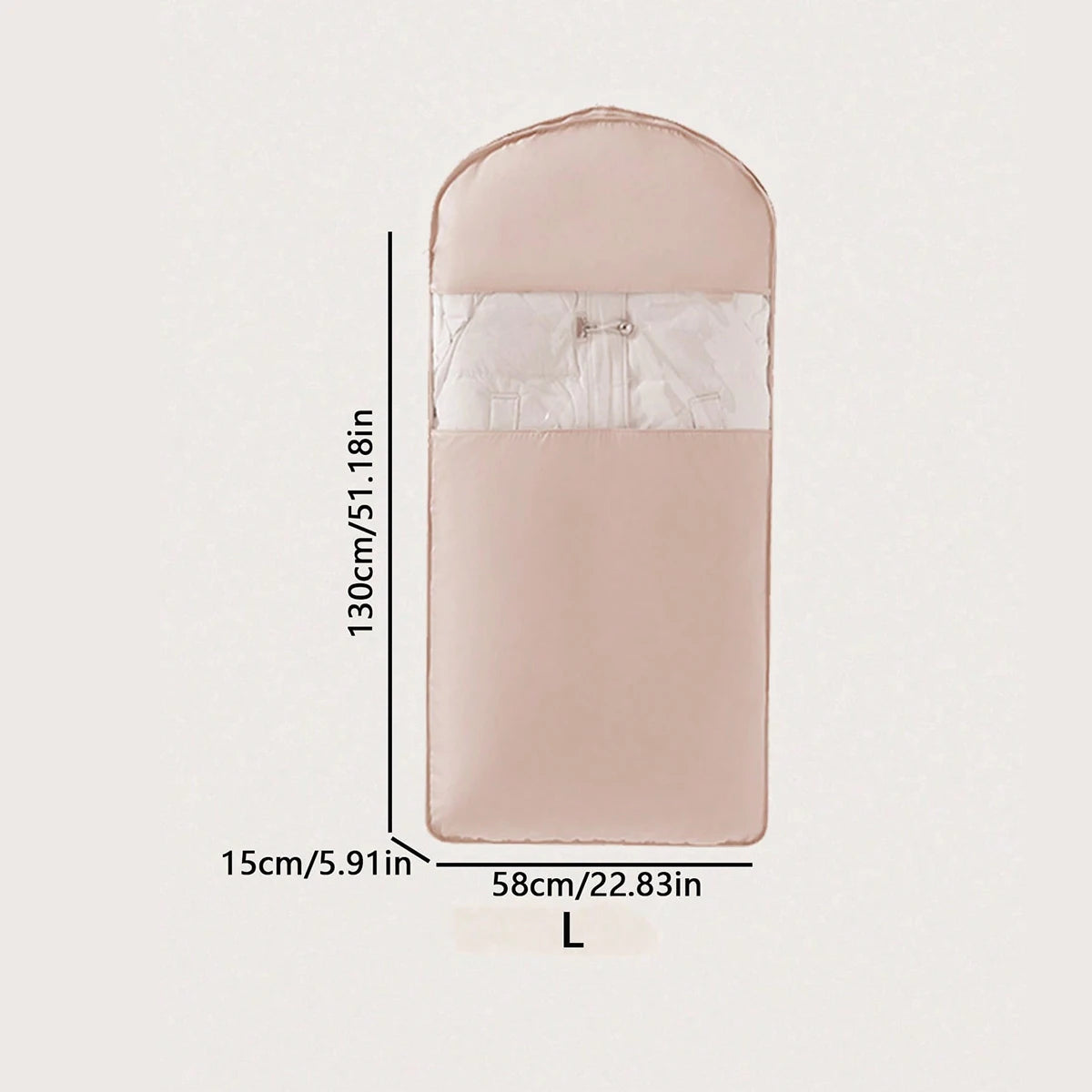 Oxford cloth storage bag - a high-end hanging clothing storage bag used for bedroom decoration Oasis Select pink-L