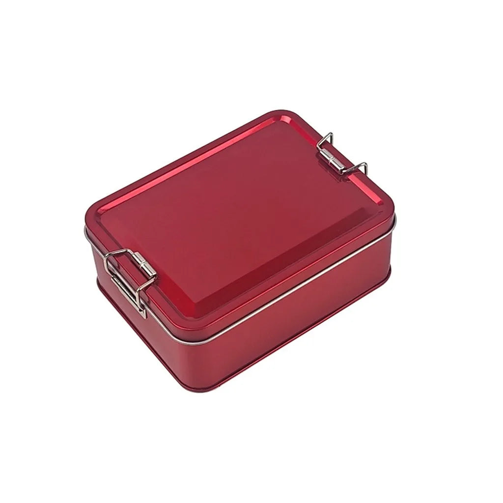 Rectangular Tinplate Storage Box with Lid & Buckle | Gift Tin