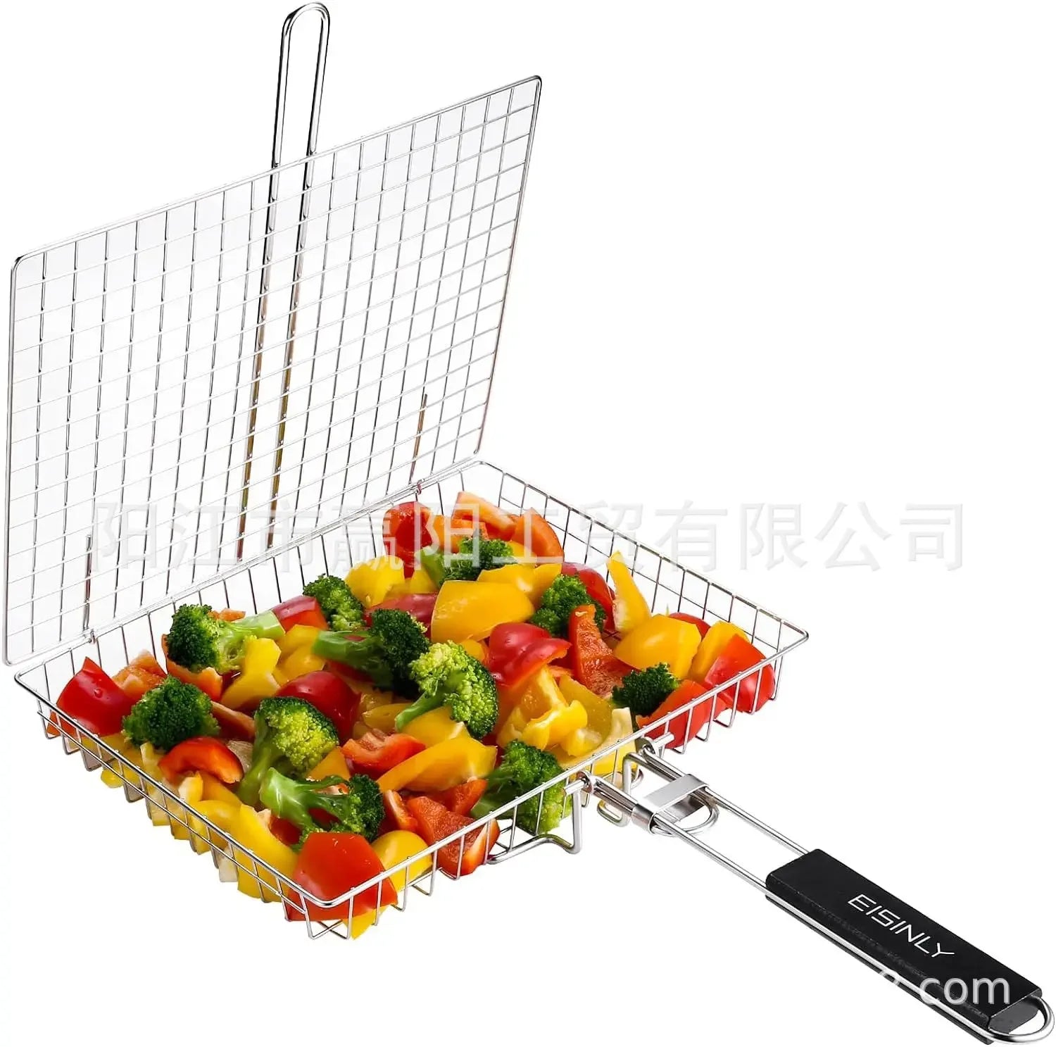 Portable Stainless Steel Folding Grill Basket BBQ Grill Basket With Handle for Fish Vegetables Shrimp Cook Accessories Outdoor Oasis Select A