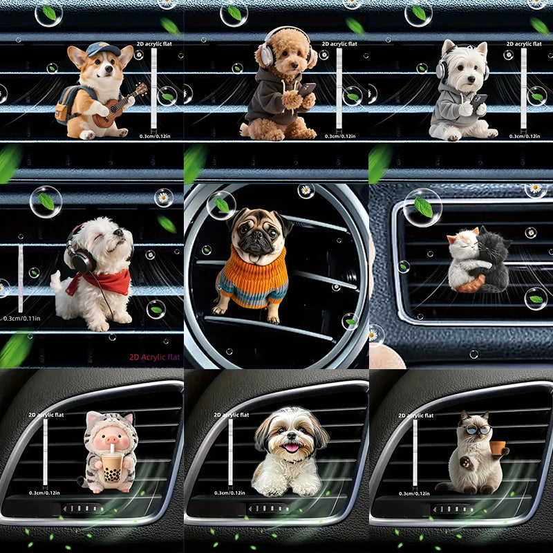 Acrylic Car Vent Clip Aromatherapy Air Freshener Holder 2D Decorative Clip For Car AC Vents Oasis Select