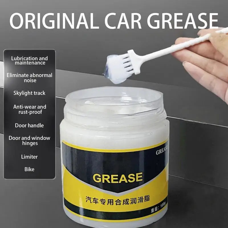 Car Door Hinge Grease 80g Car Window Track Lubricant Grease Multi-Purpose Long-Lasting Weatherproof Squeaky Door Hinge Lubricant Oasis Select
