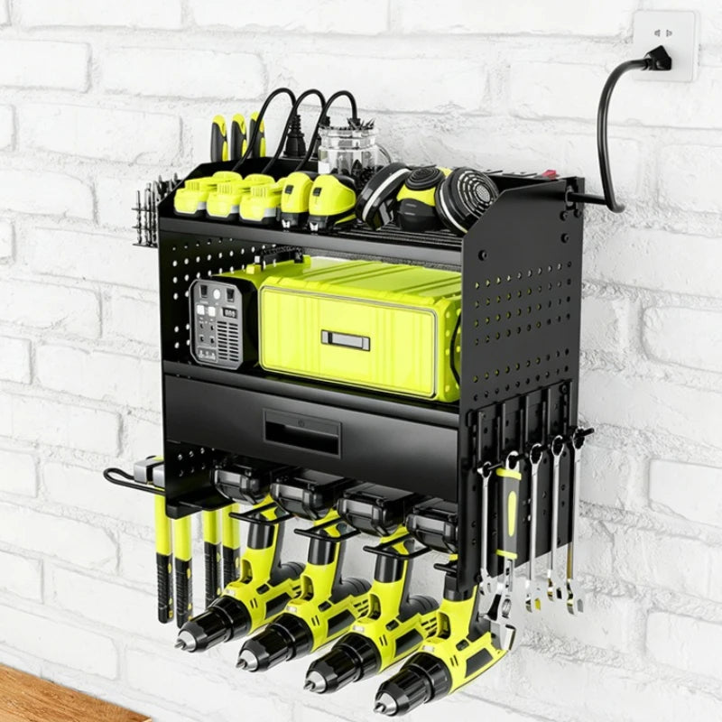 Drill Screwdriver Tool Storage Rack Wrench Pliers Hole Plate Finishing Rack Wall Tool Storage Rack Oasis Select