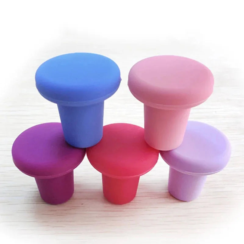 1/2/3/4pcs Silicone Bottle Stoppers Creative Wine Stoppers Bottle Caps Bar Preservation Tools Safe Healthy Home Bar Accessories Oasis Select