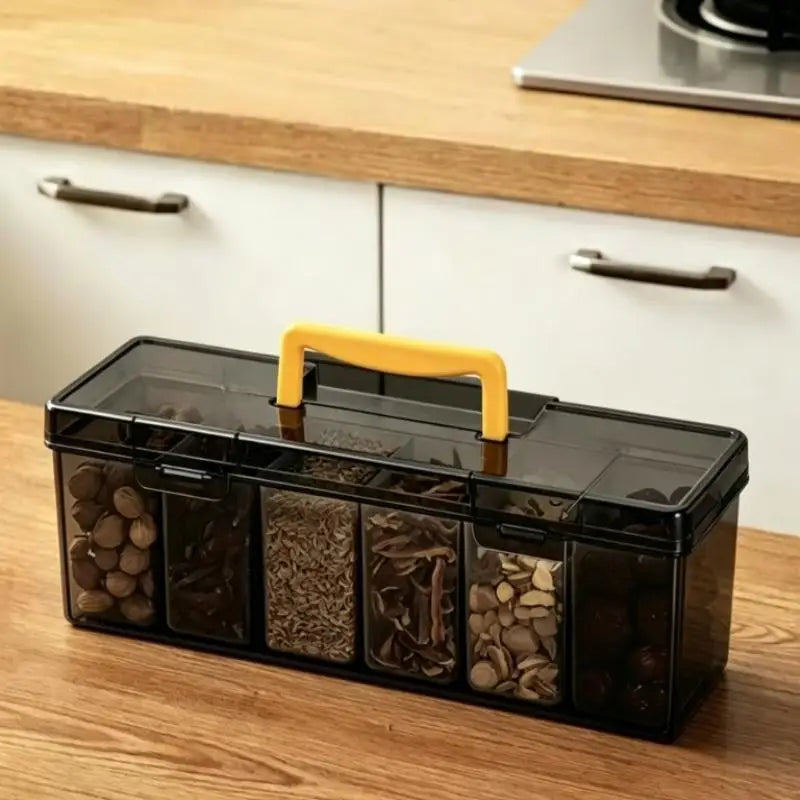 Multi-Layer Spice Organizer Box | Portable Transparent Storage