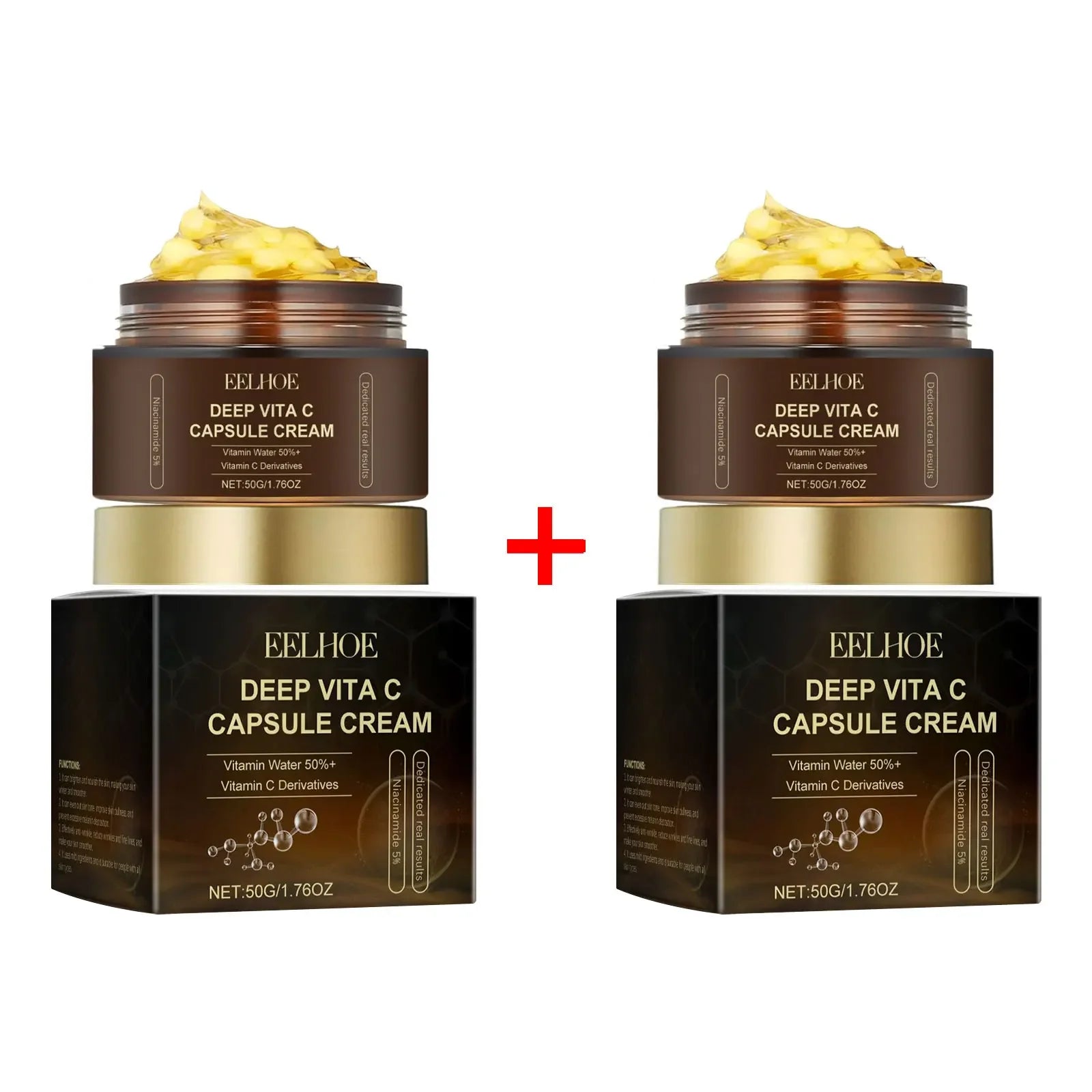 Nicotinamide Cream Capsules Brightening Hydrating Fade Dark Spot Lightening Melasma Even Skin Tone Shrink Pore Vitamin C Cream Oasis Select 2 x 50g boxed