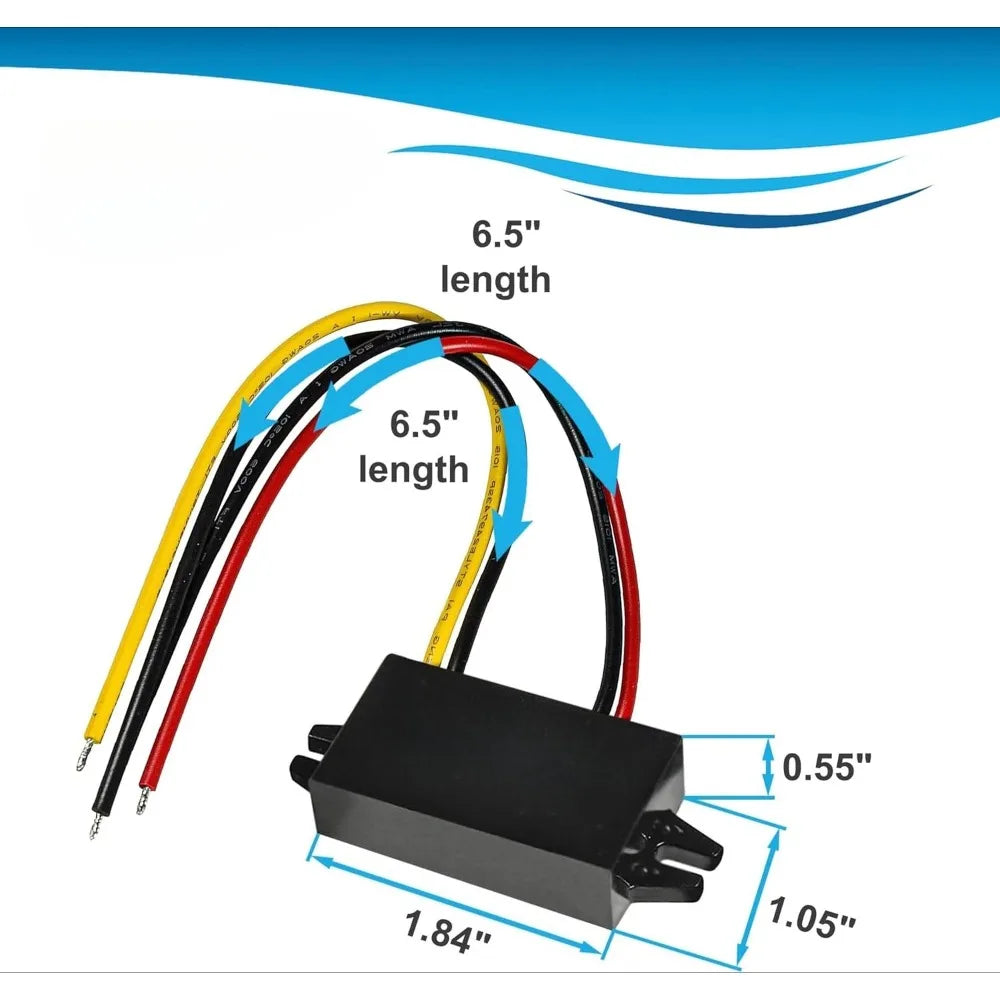 Waterproof Voltage Regulator DC Step Down Converter 12/24V To 5V 3A With Open Wire Power Supply Adapter For Car Radio Dash Cam Oasis Select