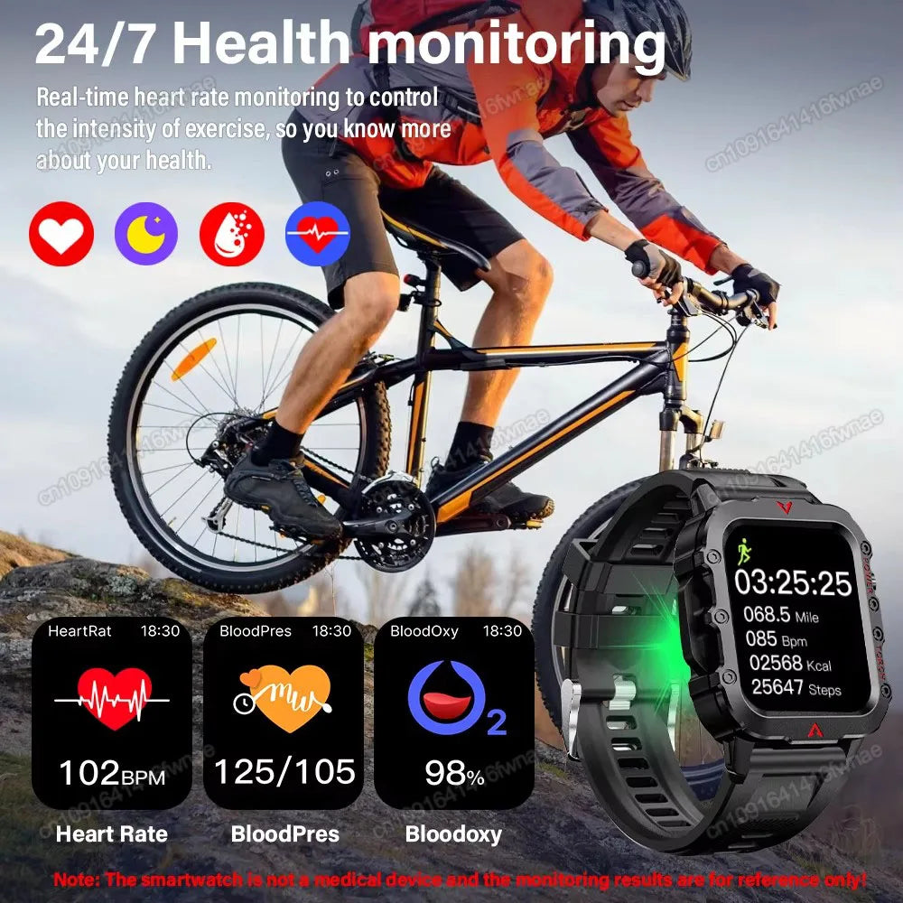Men's GPS Smart Watch LED Flashlight Sport Tracker Waterproof