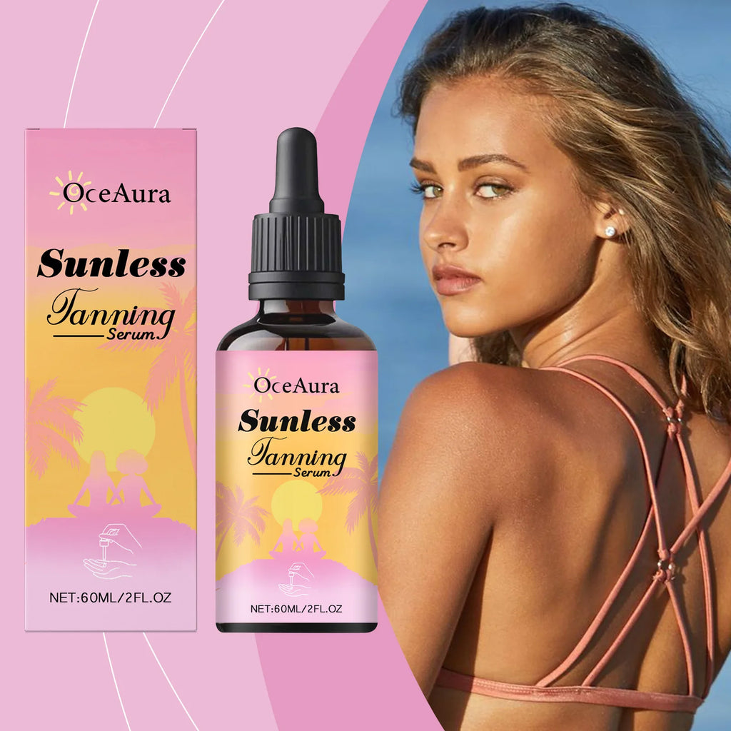 OceAura Sunless Tanning Drops – Natural Self Tanner Serum 60ml Self Tanner Serum Oasis Select