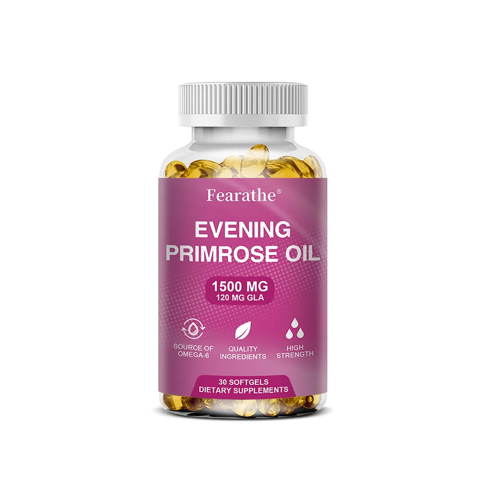 Evening Primrose Oil 1500mg 120 Capsules – Hormonal Balance Herbal Oil Supplement Oasis Select 30count