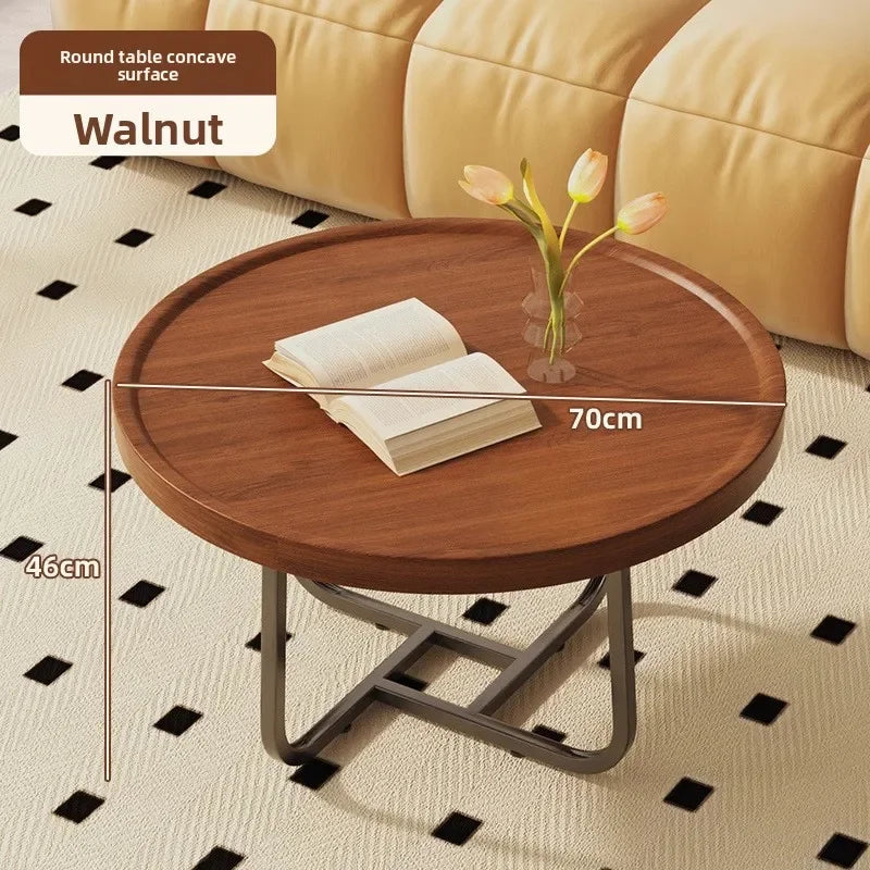 Multi-functional Coffee table Japanese creative annual ring small coffee table small apartment sofa side balcony tea table Oasis Select AOM-AI-70-46