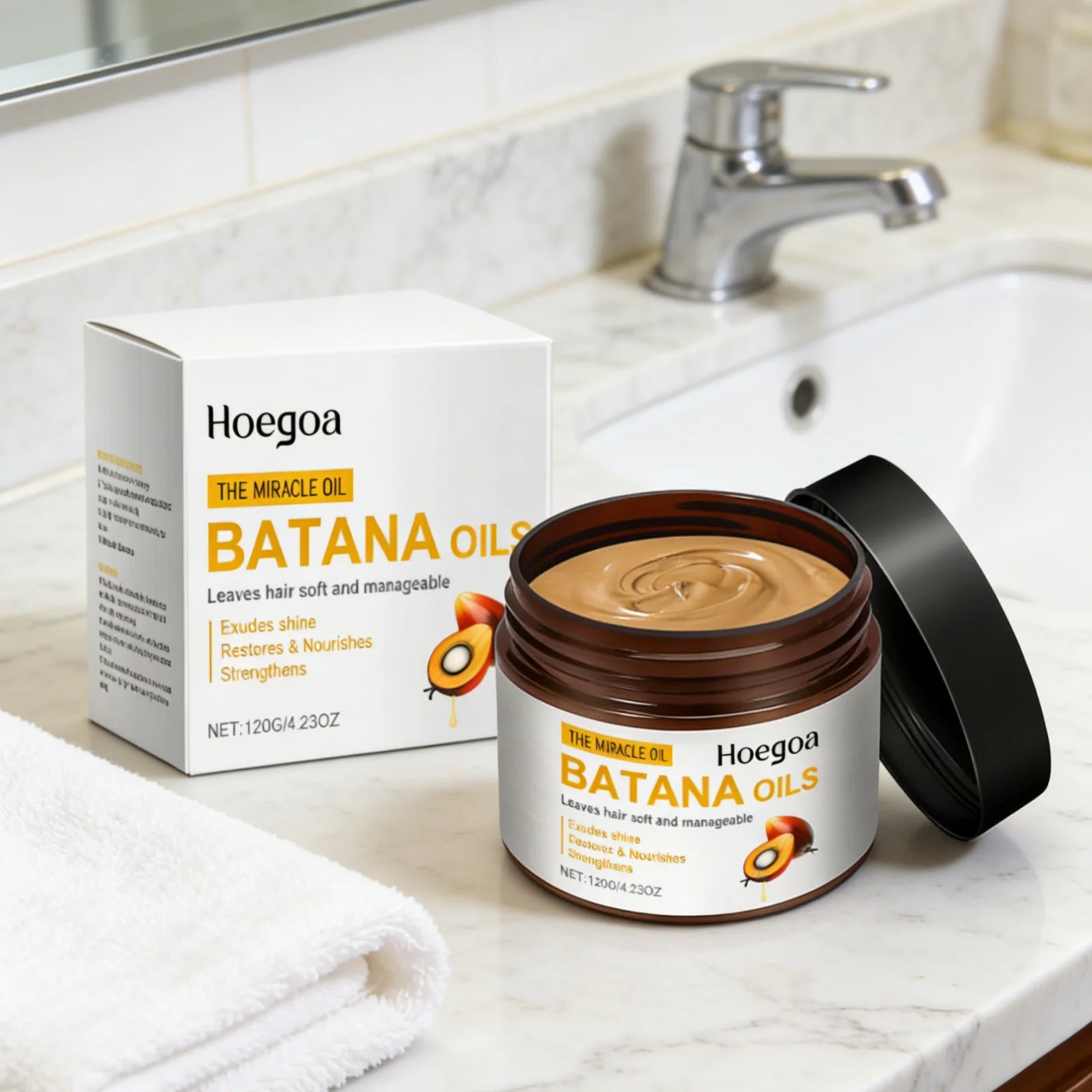 Hoegoa Batana Oil Hair Mask – Deep Nourishment & Anti-Frizz Deep Conditioning Hair Mask Oasis Select