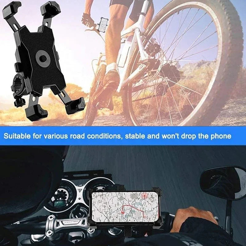 1pcs Universal Motorcycle Phone Bracket Rotatable Anti-slip Holder Stable Mount for MTB Bike Scooter Cycling Outdoor Use Oasis Select